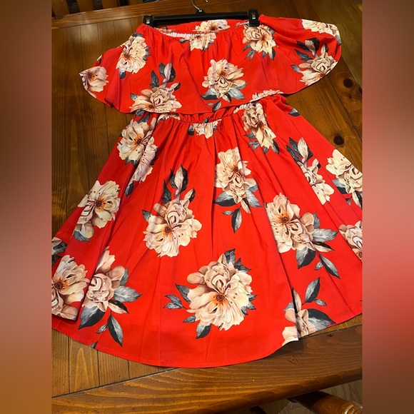 Amazon Orange Floral Dress - Picture 1 of 3